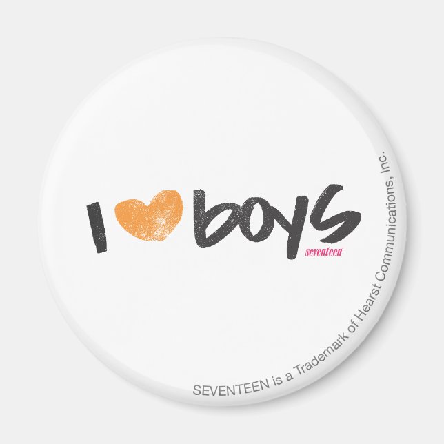 Imã I Heart Boys Orange (Frente)