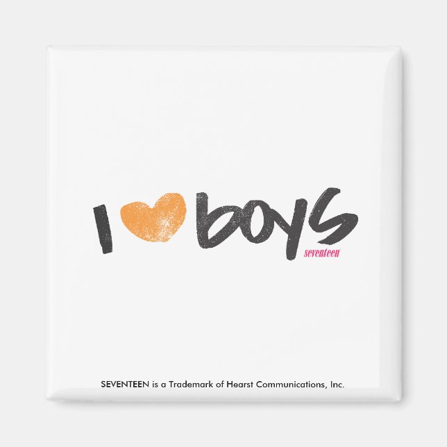 Imã I Heart Boys Orange (Frente)