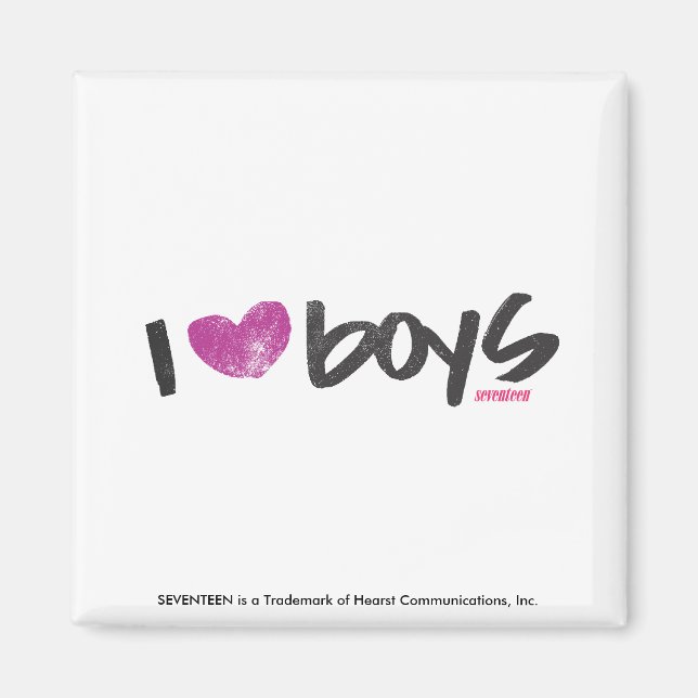 Imã I Heart Boys Purple (Frente)