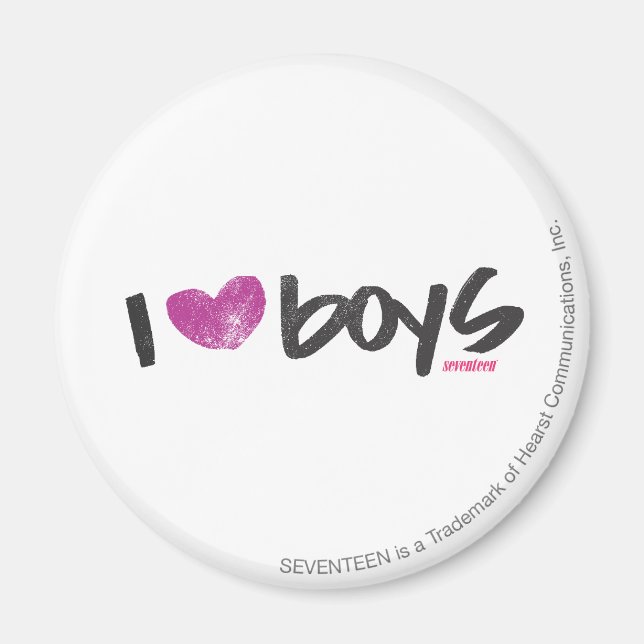 Imã I Heart Boys Purple (Frente)
