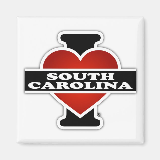 Imã I Heart Carolina do Sul (Frente)