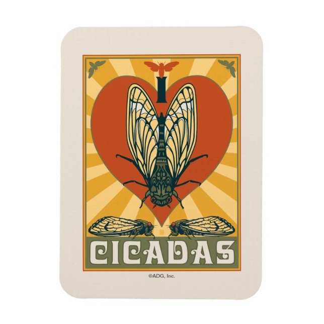 Ímã I Heart Cicadas (Vertical)