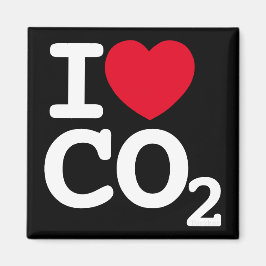 Imã I Heart CO2 - I Love Carbon Dióxido black fridge