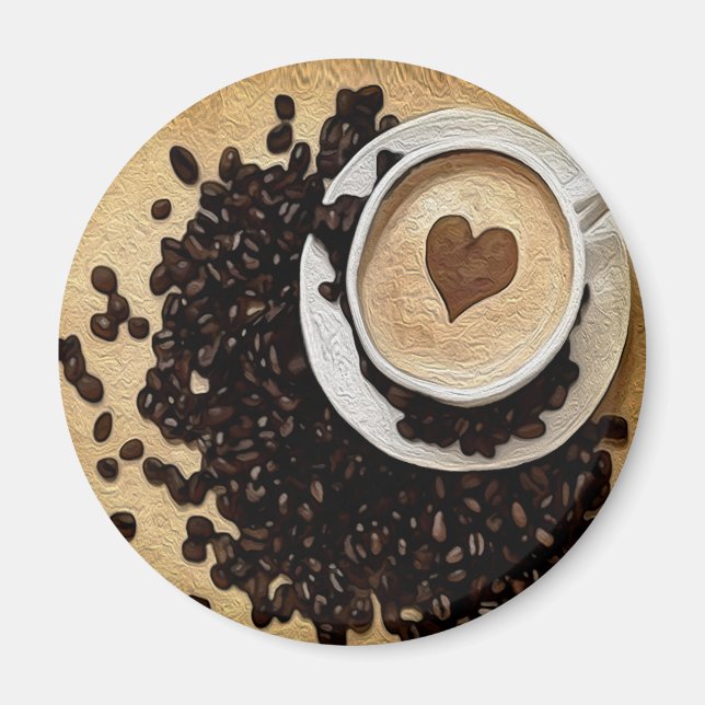 Imã I Heart Coffee (Frente)