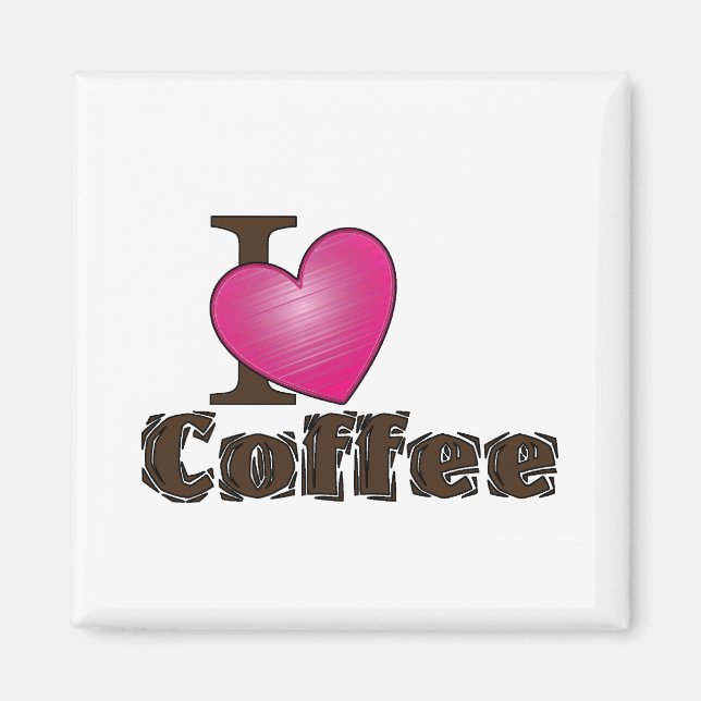 Imã "I Heart Coffee" Magnet (Frente)