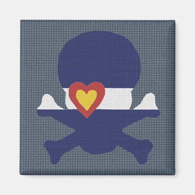 Imã I Heart Colorado Skull! (Frente)