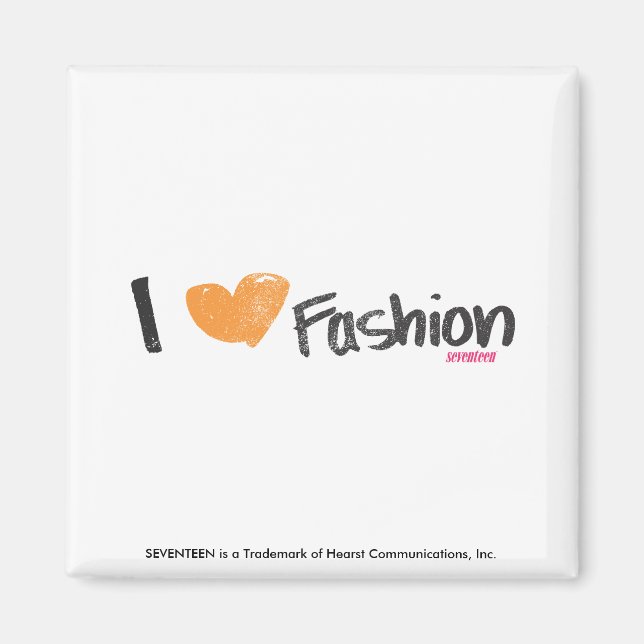 Imã I Heart Fashion Orange (Frente)