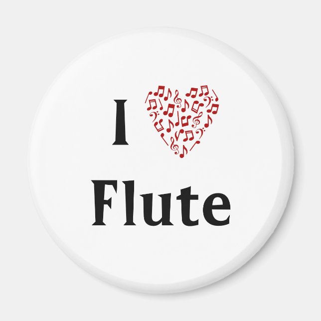 Imã I Heart Flute - Instrumento de Música (Frente)