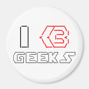 Imã I Heart Geeks ASCII ART
