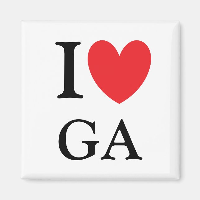 Imã I Heart Georgia Magnet (Frente)