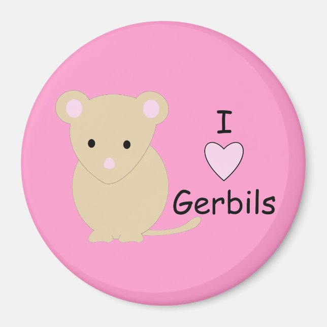 Imã I Heart Gerbils Magnet (Frente)