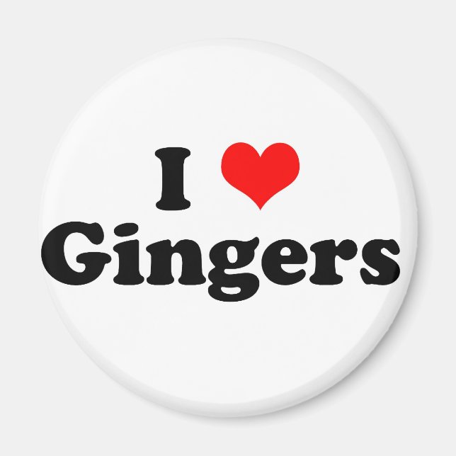 Imã I Heart Gingers (Frente)
