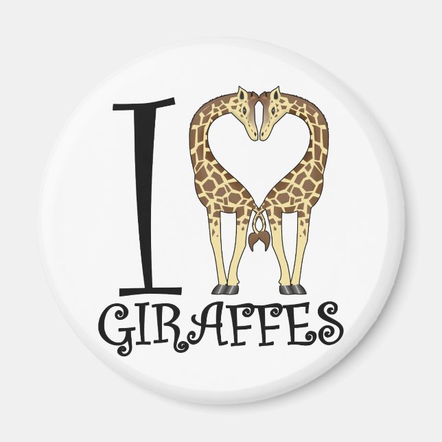 Imã I Heart Girafes (Frente)