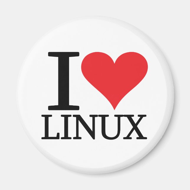 Imã I Heart Linux (Frente)