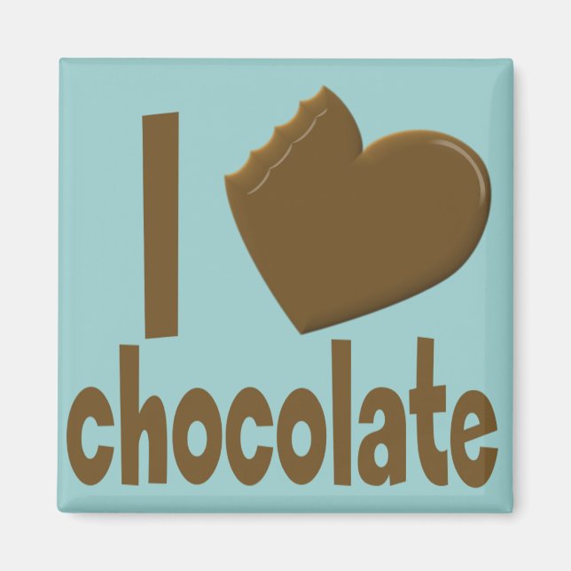 Imã I Heart Love Chocolate (Frente)