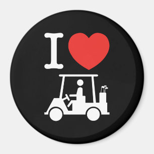 Imã I Heart (Love) Golf Cart