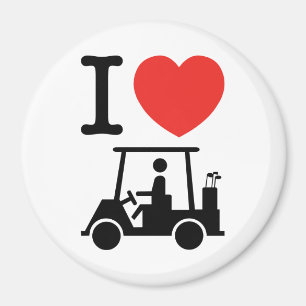 Imã I Heart (Love) Golf Cart