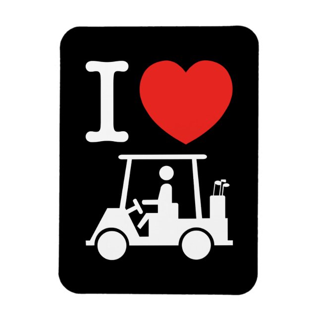 Ímã I Heart (Love) Golf Cart (Vertical)
