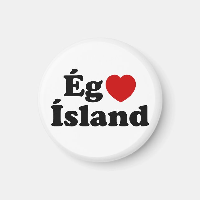Imã I Heart (Love) Islândia [Ég Elska Ísland] Islandês (Frente)