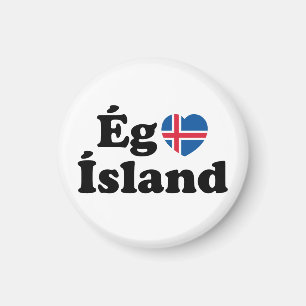 Imã I Heart (Love) Islândia [Ég Elska Ísland] Islandês