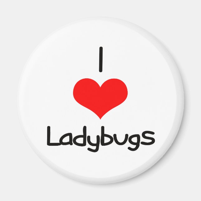 Imã I Heart (Love) Ladybugs (Frente)