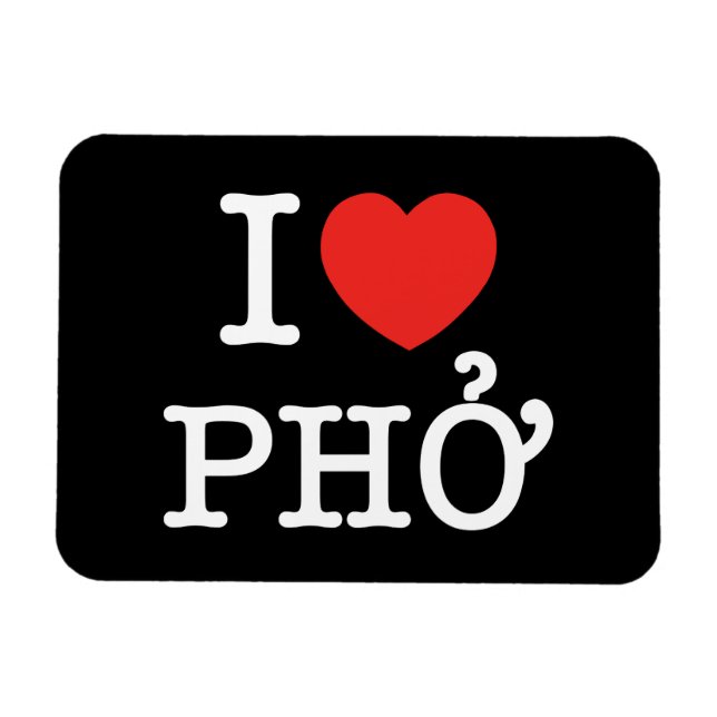 Ímã I Heart (Love) Pho (Horizontal)