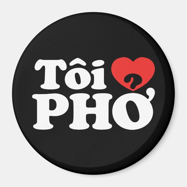 Imã I Heart (Love) Pho (Tôi9PHỞ) Língua vietnamita (Frente)