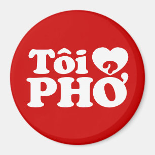 Imã I Heart (Love) Pho (Tôi→ PHỞ) Língua vietnam