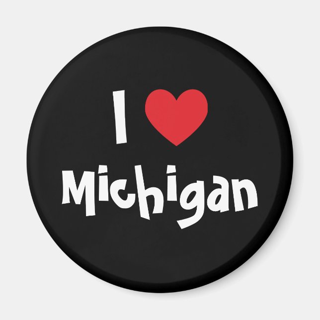 Imã I Heart Michigan (Frente)