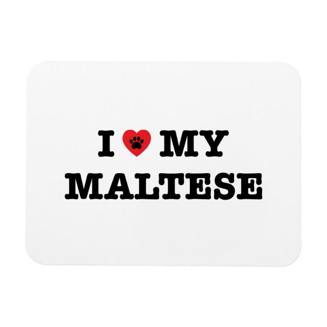 Ímã I Heart My Maltese (Horizontal)