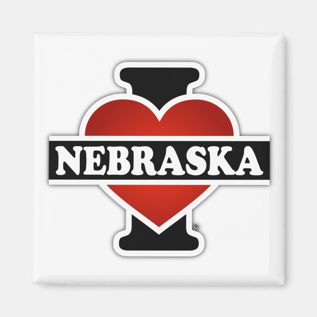 Imã I Heart Nebraska (Frente)