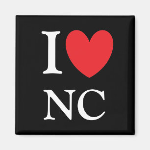 Imã I Heart North Carolina Magnet