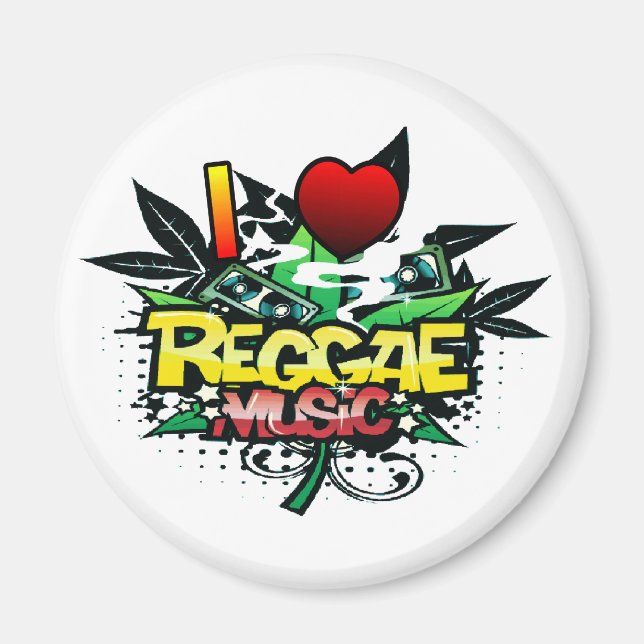 Imã I Heart Reggae Music (Frente)