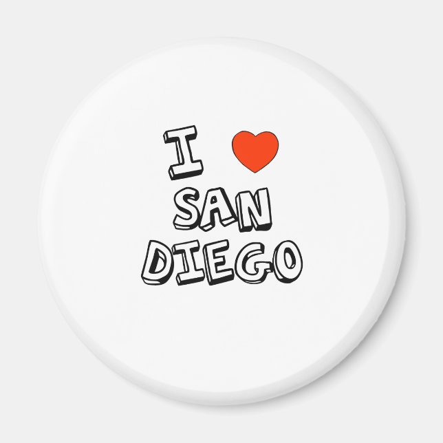 Imã I Heart San Diego (Frente)