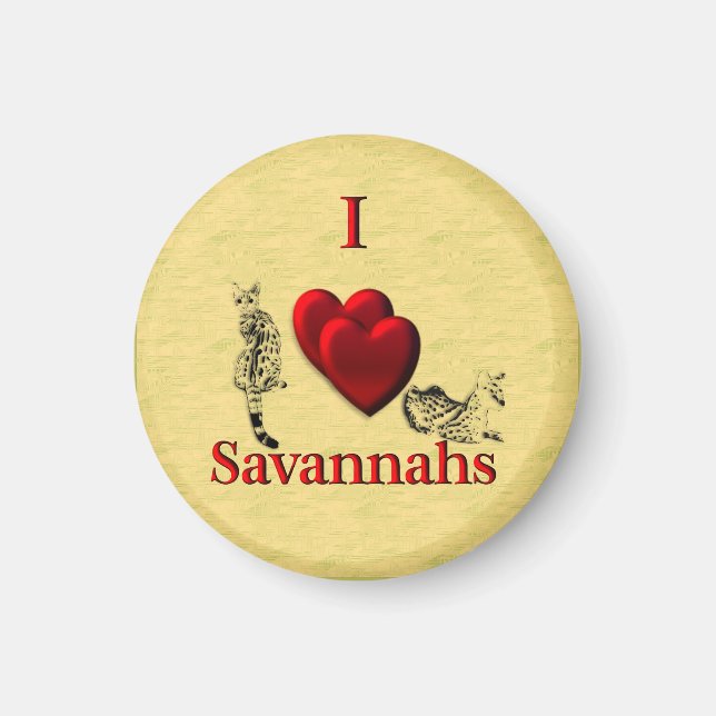Imã I Heart Savannahs Magnet (Frente)