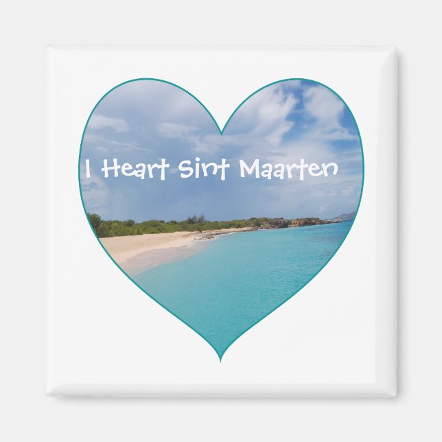 Imã I Heart Sint Maarten Magnet (Frente)