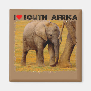 Imã I Heart South Africa Elephant calf Magnet