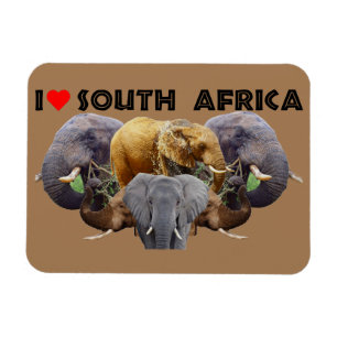 Ímã I Heart South Africa Elephant Emblem