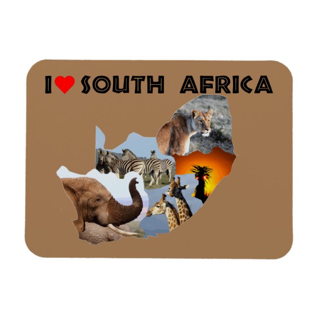 Ímã I Heart South Africa — país selvagem (Horizontal)