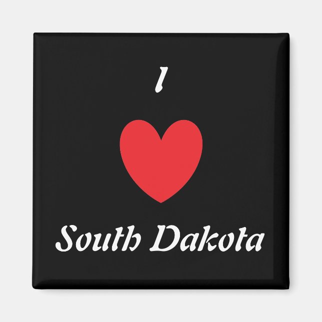 Imã I Heart South Dakota Magnet (Frente)