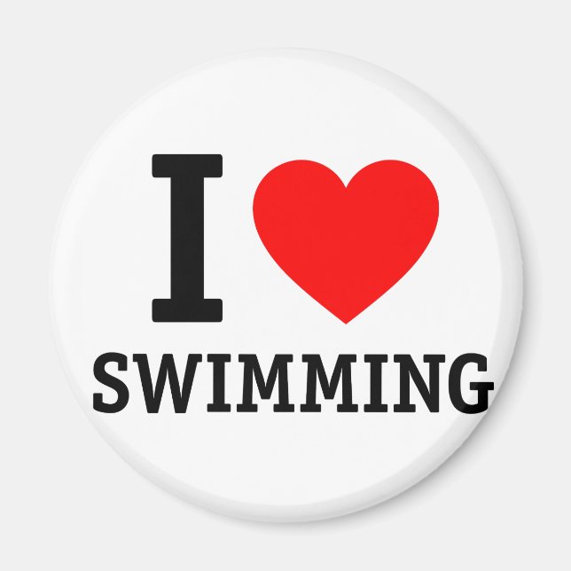 Imã I Heart Swimming (Frente)
