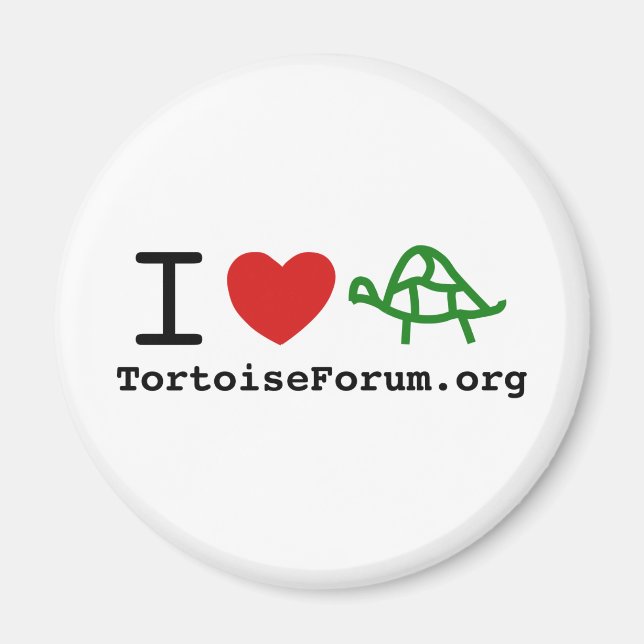 Imã I Heart Tortoises Refrigerator Magnet (Frente)