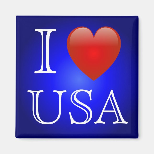 Imã I Heart USA Magnet (Frente)