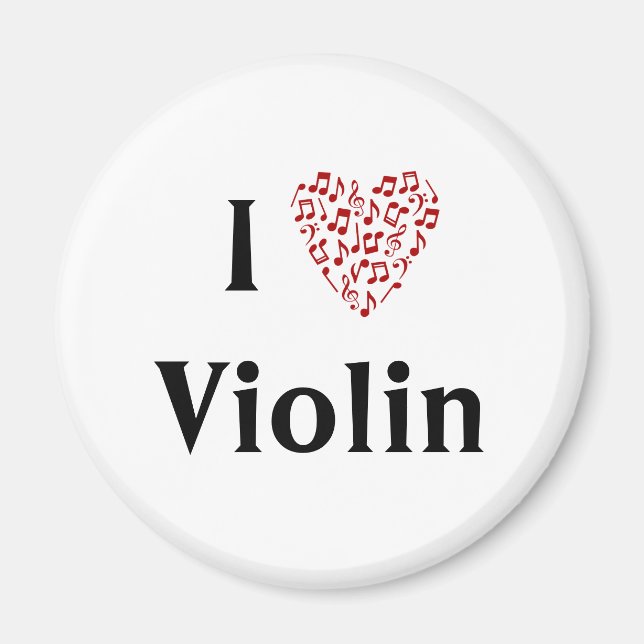 Imã I Heart Violin - Instrumento Musical (Frente)