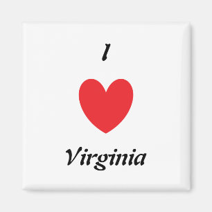 Imã I Heart Virginia Magnet