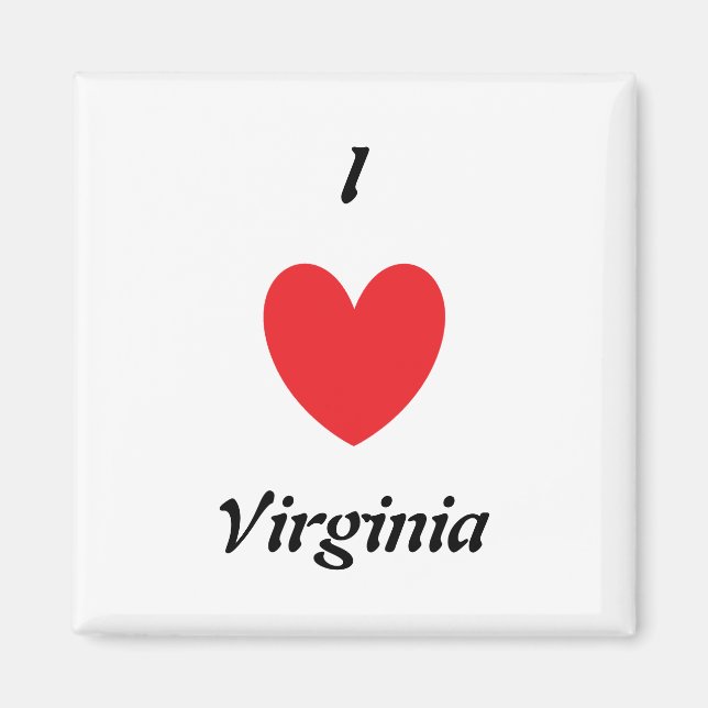 Imã I Heart Virginia Magnet (Frente)