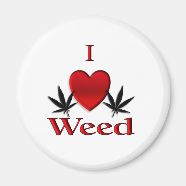 Imã I Heart Weed (Frente)