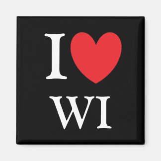 Imã I Heart Wisconsin Magnet