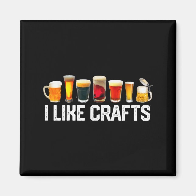 Imã I Like Crafts Craft Beer Microbrew Hops Funny Gift (Frente)