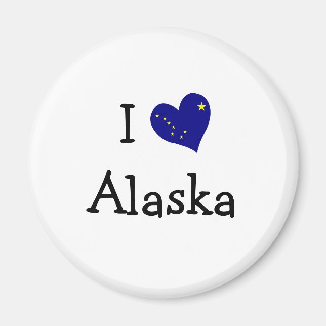 Imã I Love Alaska (Frente)